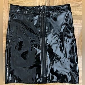 Revolve Patent Leather Skirt